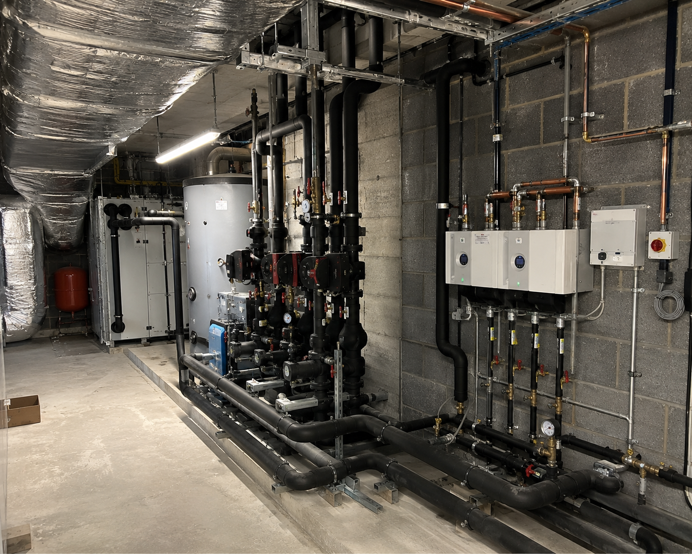 Plant Rooms installation by Solux Renewables